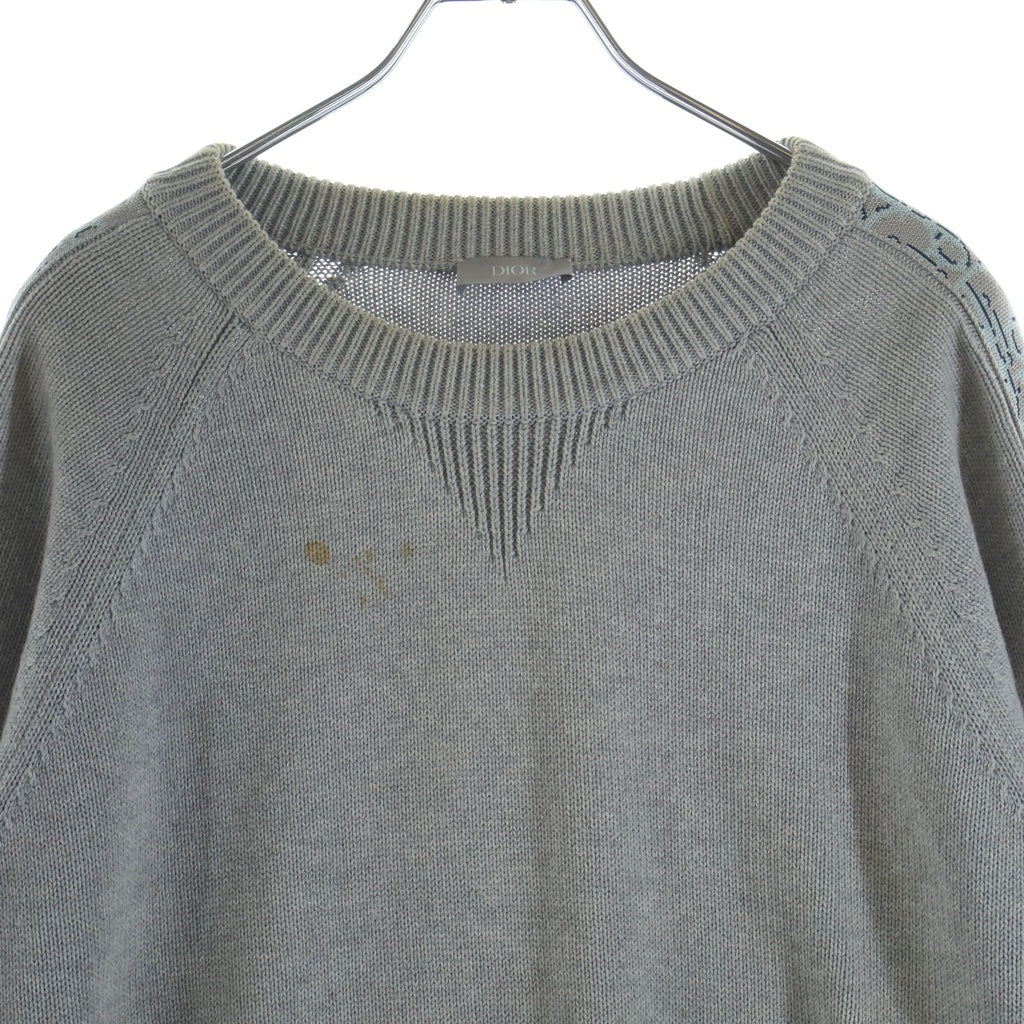 DIOR(ディオール) 21AW ショルダーオブリーク 長袖ニットセーター グレー 113M638AT187