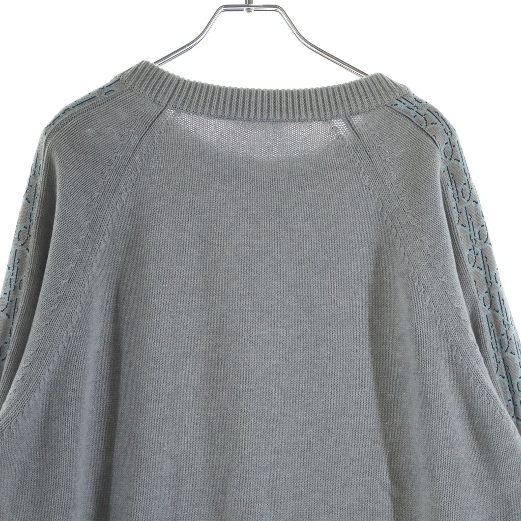 DIOR(ディオール) 21AW ショルダーオブリーク 長袖ニットセーター グレー 113M638AT187