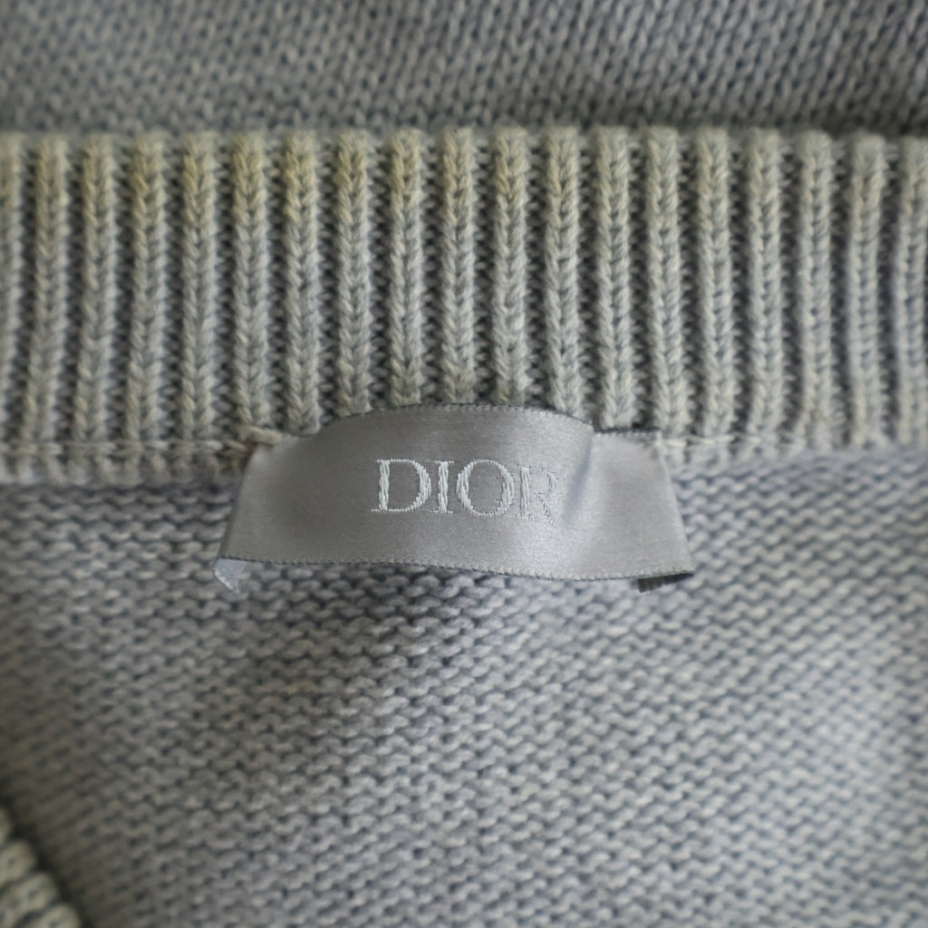 DIOR(ディオール) 21AW ショルダーオブリーク 長袖ニットセーター グレー 113M638AT187