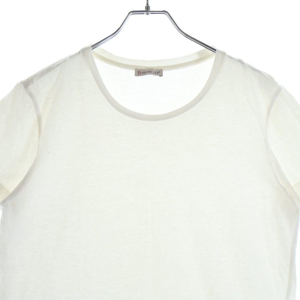 MONCLER(モンクレール) ロゴワッペン クルーネック半袖Tシャツ カットソー ホワイト F10938C73200 V8058