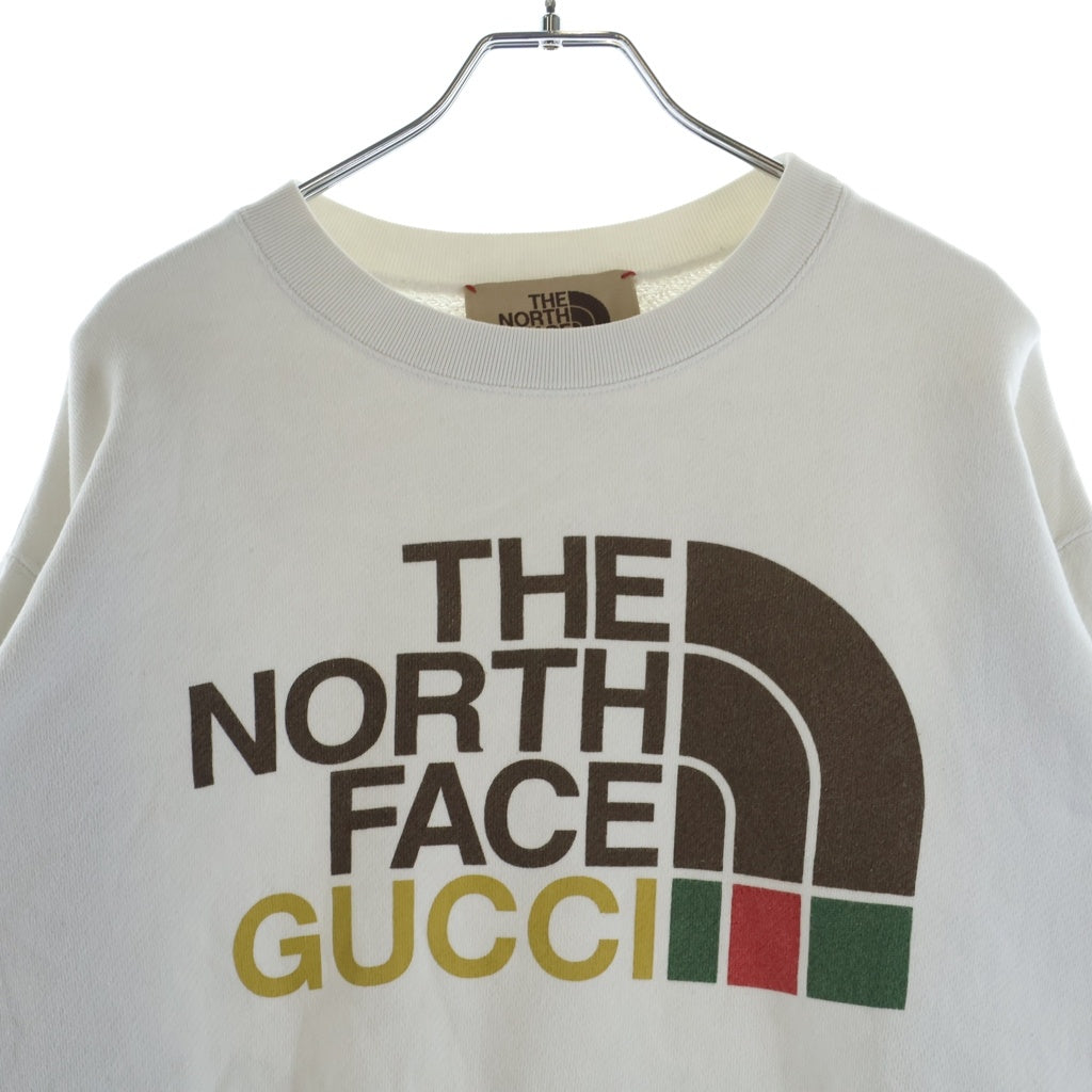 GUCCI(グッチ) ×THE NORTH FACE クルーネック スウェットトレーナー ホワイト 617964 XJDBY レディース