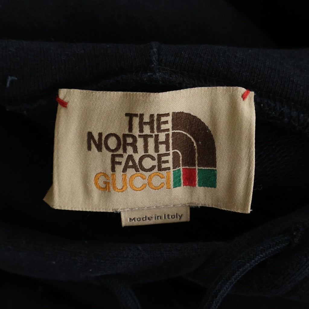 GUCCI(グッチ) 21AW ×THE NORTH FACE プルオーバーパーカー ブラック 671453 XJDW1 レディース
