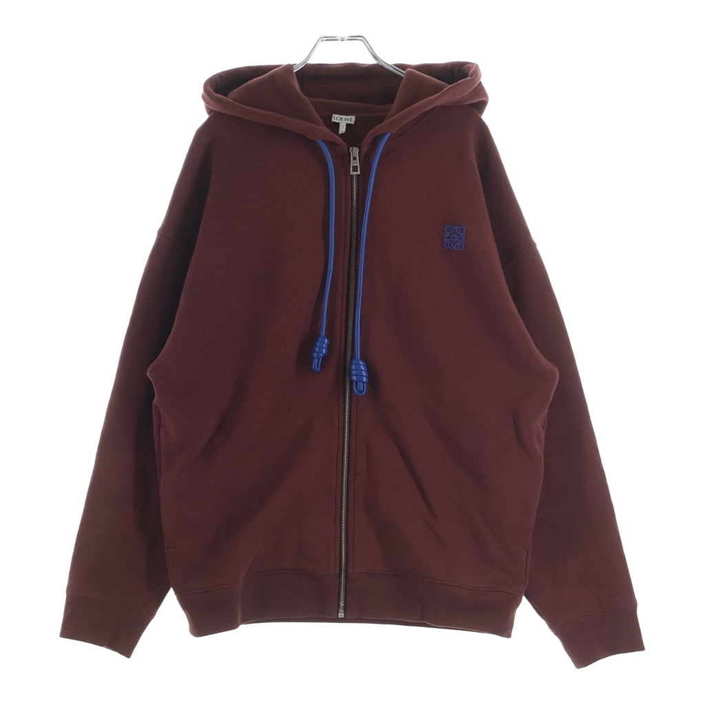 LOEWE(ロエベ) ドローストリング ジップフーディー パーカー バーガンディー H526Y25X87