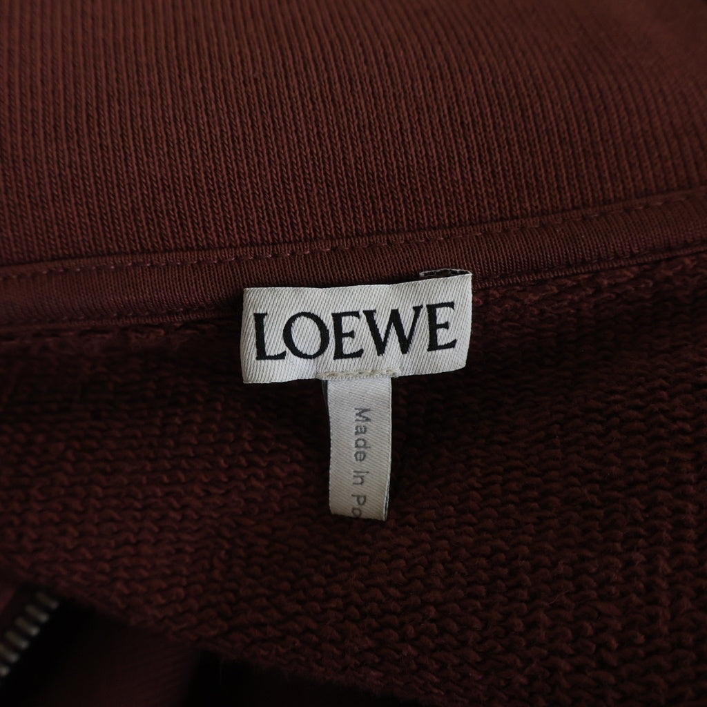 LOEWE(ロエベ) ドローストリング ジップフーディー パーカー バーガンディー H526Y25X87