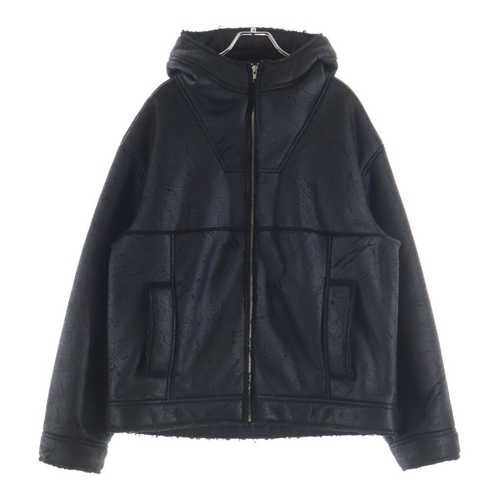 SUPREME(シュプリーム) 23SS Faux Shearling Hooded Jacket フードジャケット ブラック
