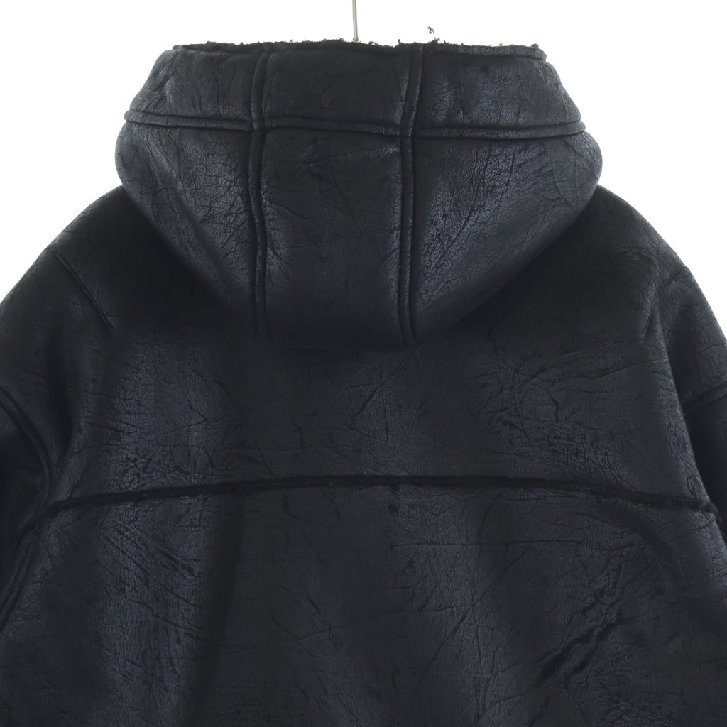 SUPREME(シュプリーム) 23SS Faux Shearling Hooded Jacket フードジャケット ブラック