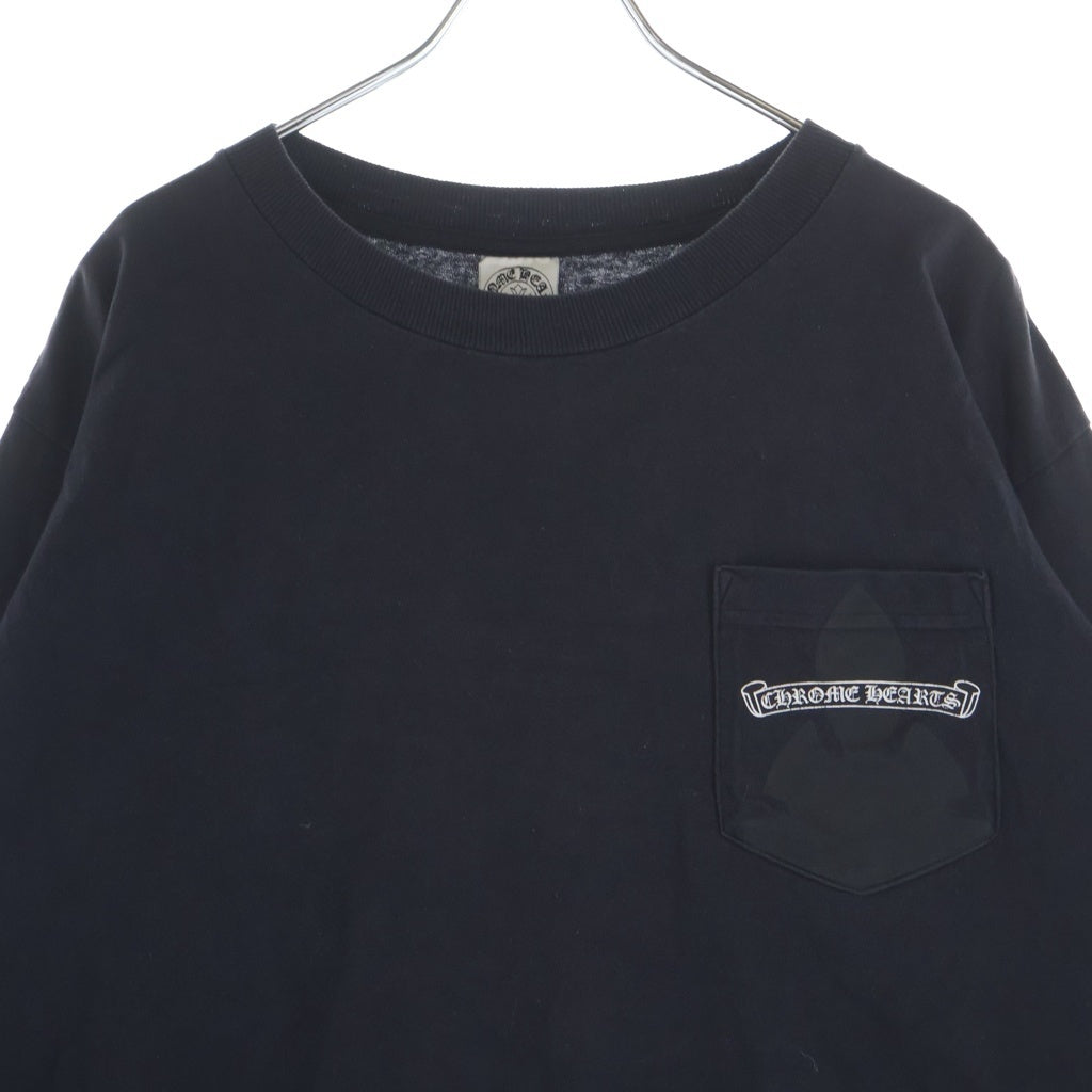 CHROME HEARTS(クロムハーツ) OLD FLEURKNEE TEE オールドモデル フレアニー ロゴプリント 長袖Tシャツ ブラック