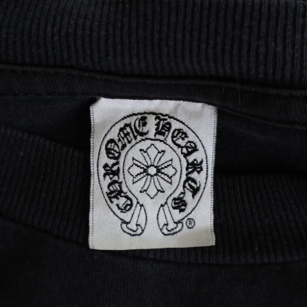 CHROME HEARTS(クロムハーツ) OLD FLEURKNEE TEE オールドモデル フレアニー ロゴプリント 長袖Tシャツ ブラック