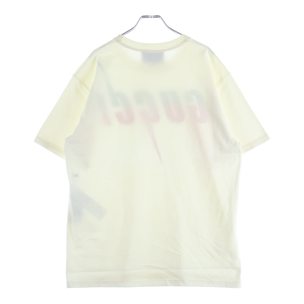 GUCCI(グッチ) ロゴブレードプリント クルーネック半袖カットソーTシャツ ホワイト 565806-XJAZY