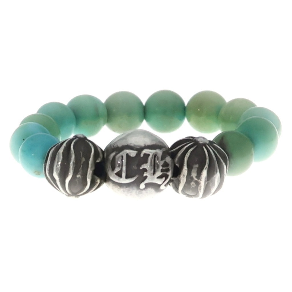 CHROME HEARTS(クロムハーツ) BEAD RING ビーズターコイズリング ブルー/シルバー レディース