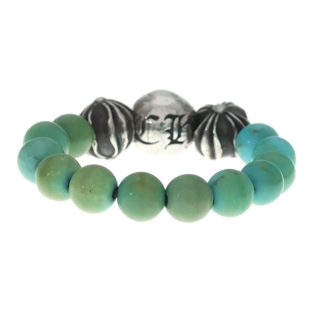 CHROME HEARTS(クロムハーツ) BEAD RING ビーズターコイズリング ブルー/シルバー レディース