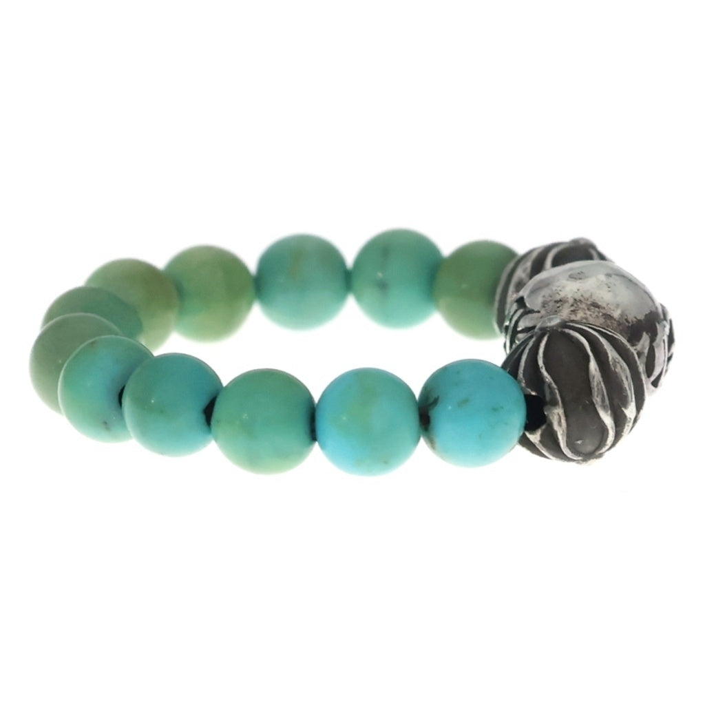 CHROME HEARTS(クロムハーツ) BEAD RING ビーズターコイズリング ブルー/シルバー レディース