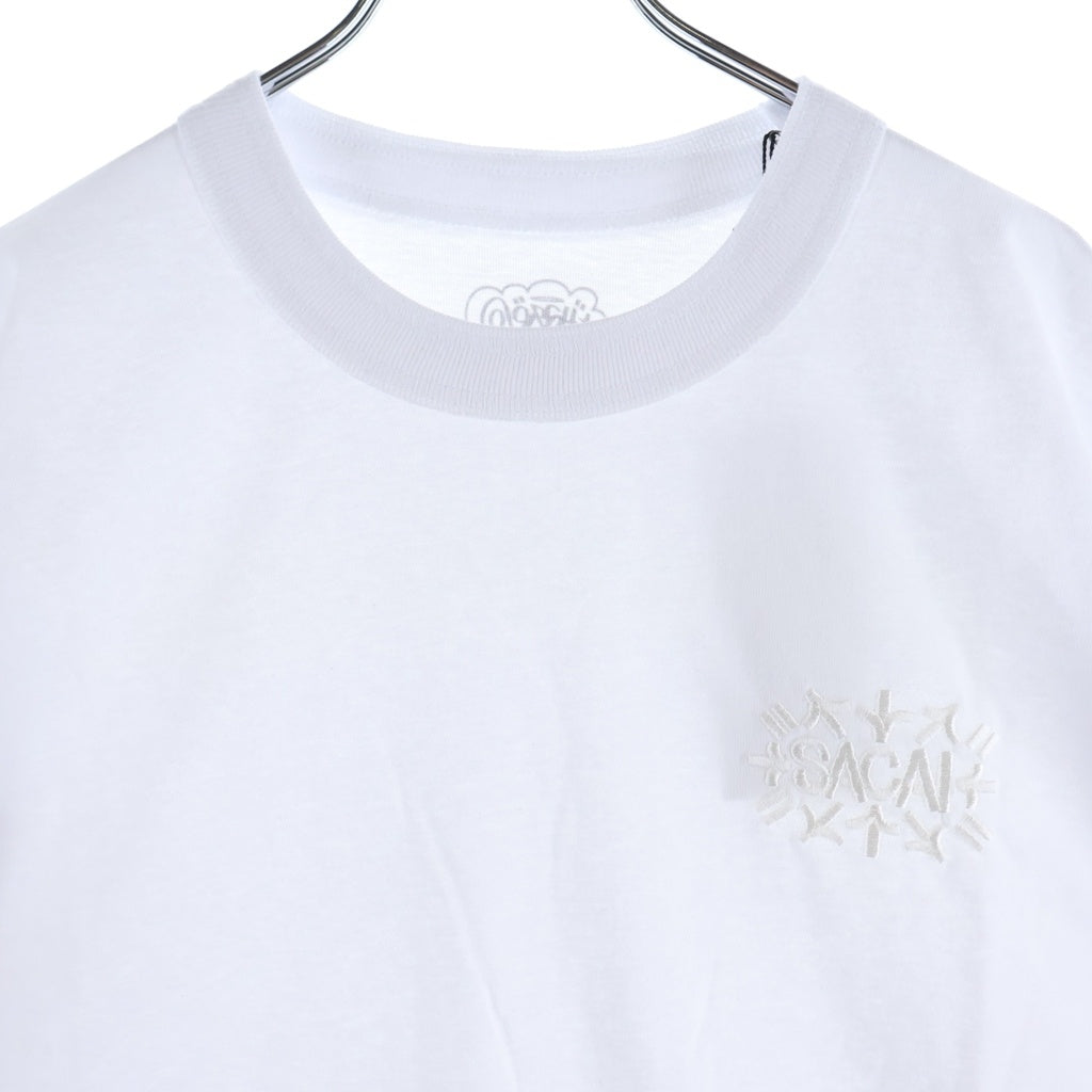 Sacai(サカイ) 23SS ×ERIC HAZE エリックヘイズ フロント刺繍半袖Tシャツ カットソー ホワイト 23-0626S
