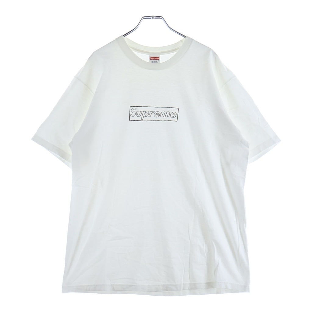 SUPREME(シュプリーム) ×KAWS Chalk Logo Tee カウズ チョークロゴ 半袖Tシャツ カットソー ホワイト