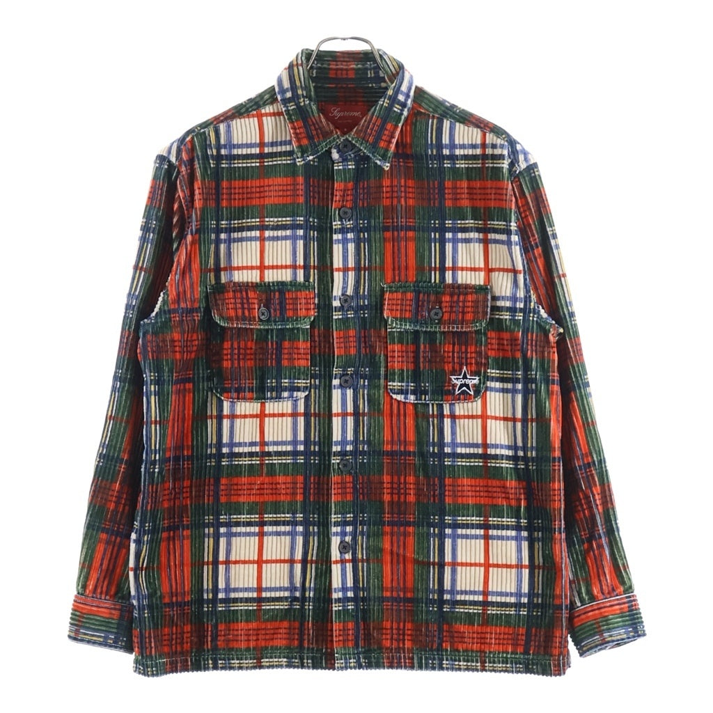 SUPREME(シュプリーム) 22SS Corduroy Plaid Shirt コーデュロイ プライド チェック長袖シャツ マルチカラー