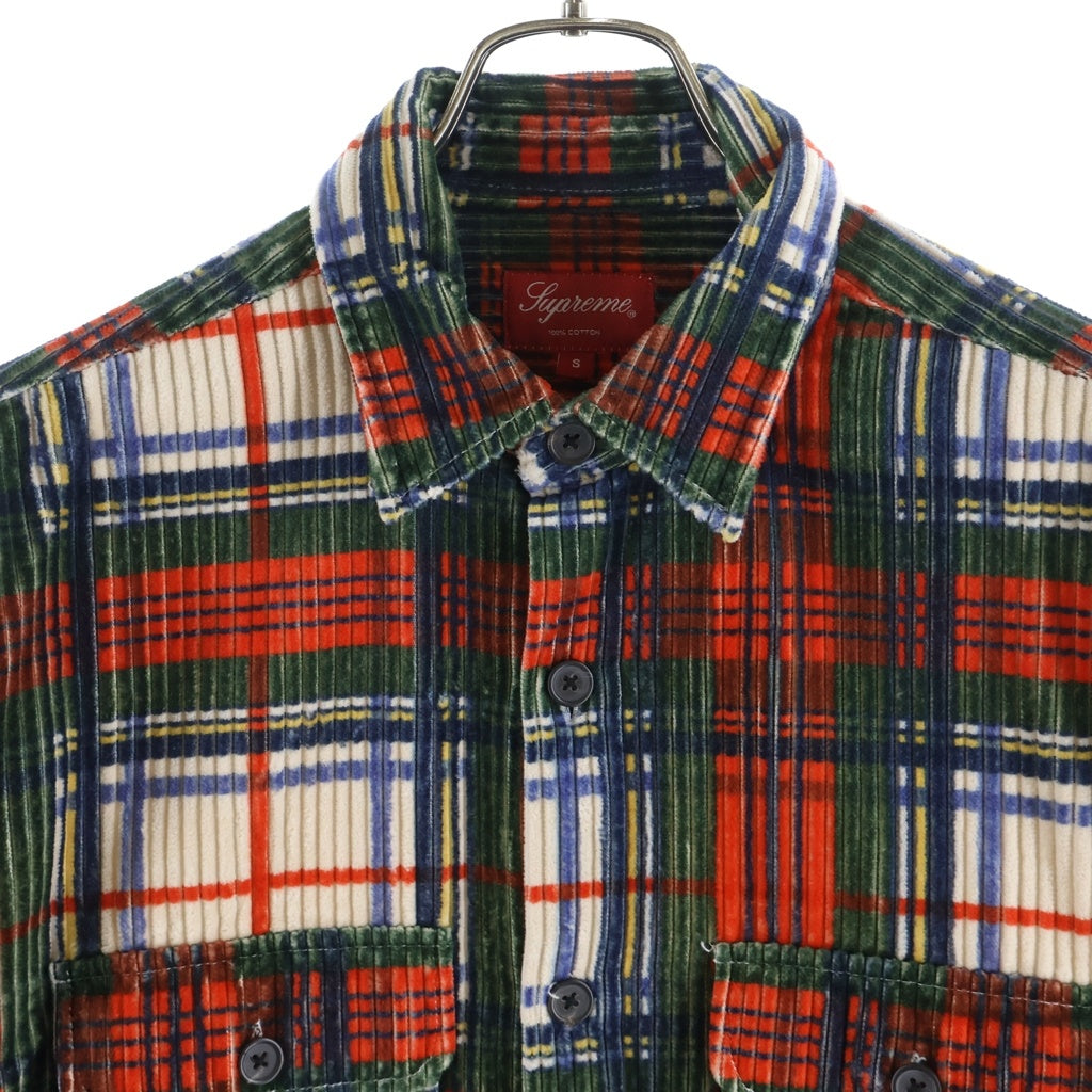 SUPREME(シュプリーム) 22SS Corduroy Plaid Shirt コーデュロイ プライド チェック長袖シャツ マルチカラー