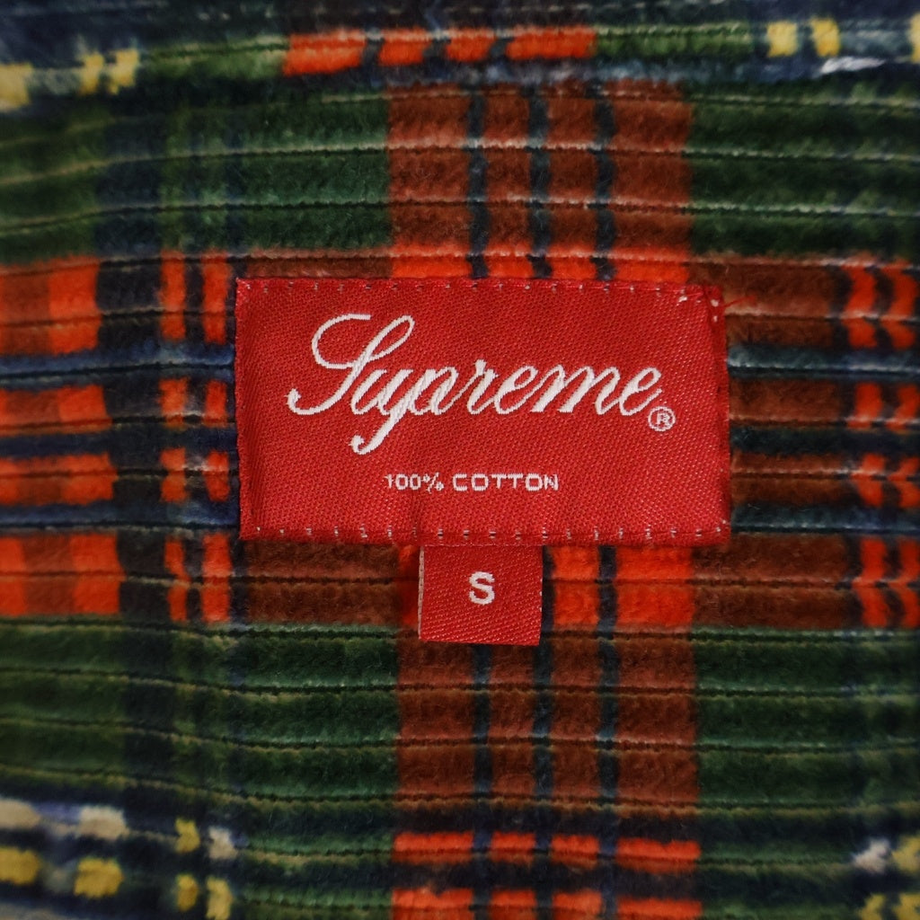 SUPREME(シュプリーム) 22SS Corduroy Plaid Shirt コーデュロイ プライド チェック長袖シャツ マルチカラー