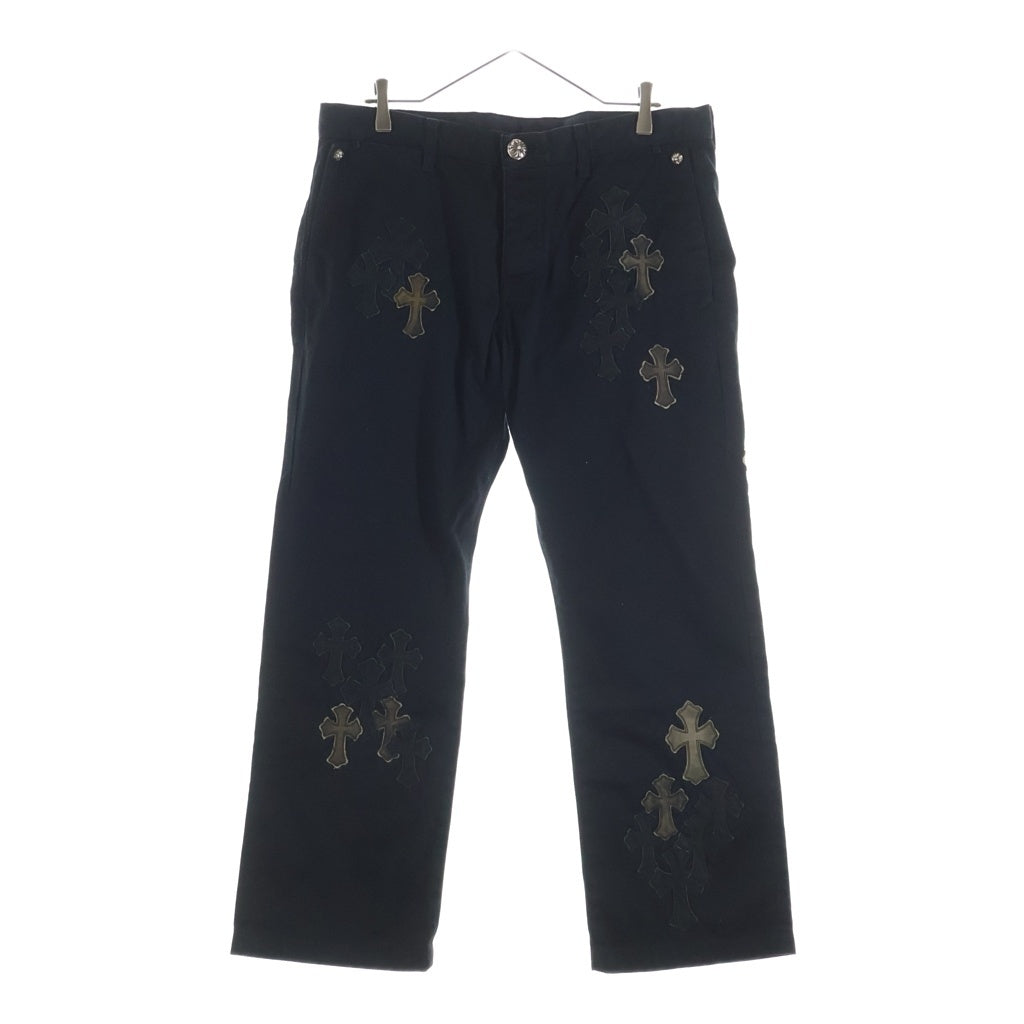 CHROME HEARTS(クロムハーツ) Cemetery Cross Patch Cotton Chino Pants セメタリー クロスパッチ コットンチノパンツ ブラック ‐