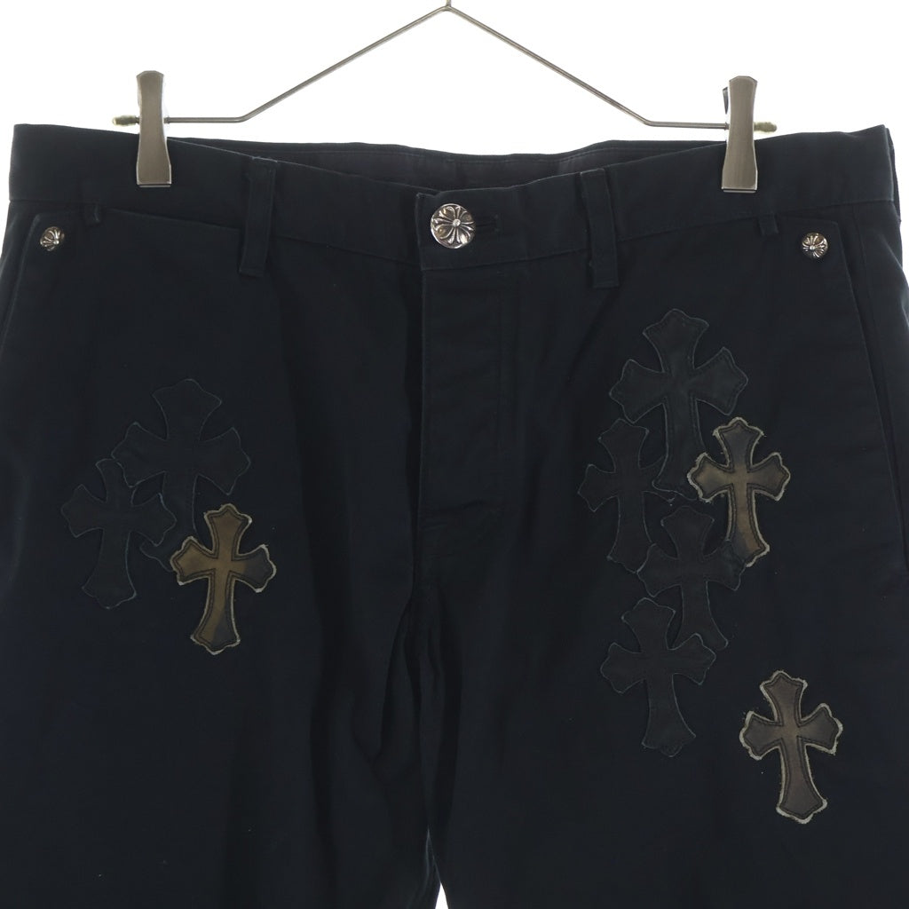 CHROME HEARTS(クロムハーツ) Cemetery Cross Patch Cotton Chino Pants セメタリー クロスパッチ コットンチノパンツ ブラック ‐
