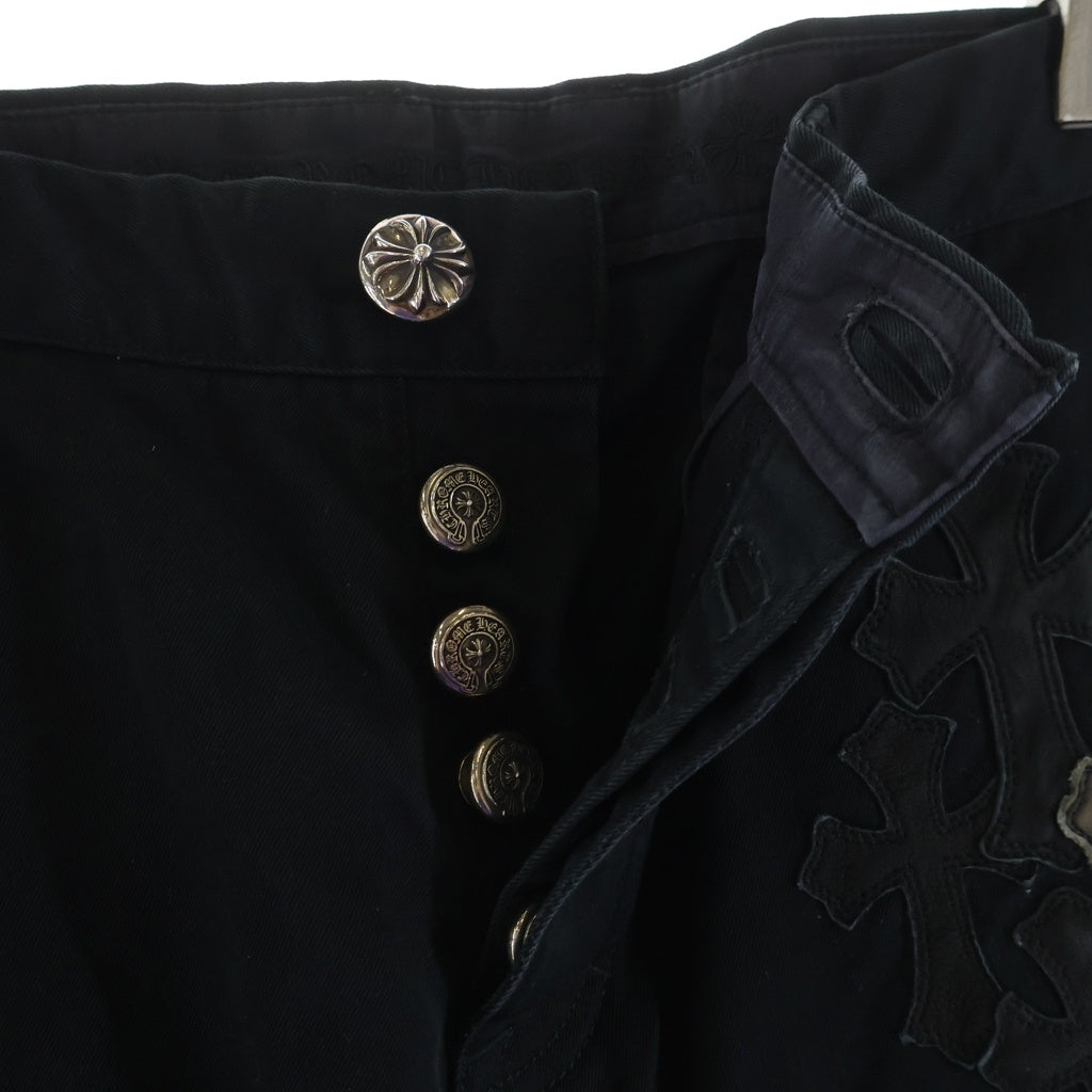 CHROME HEARTS(クロムハーツ) Cemetery Cross Patch Cotton Chino Pants セメタリー クロスパッチ コットンチノパンツ ブラック ‐
