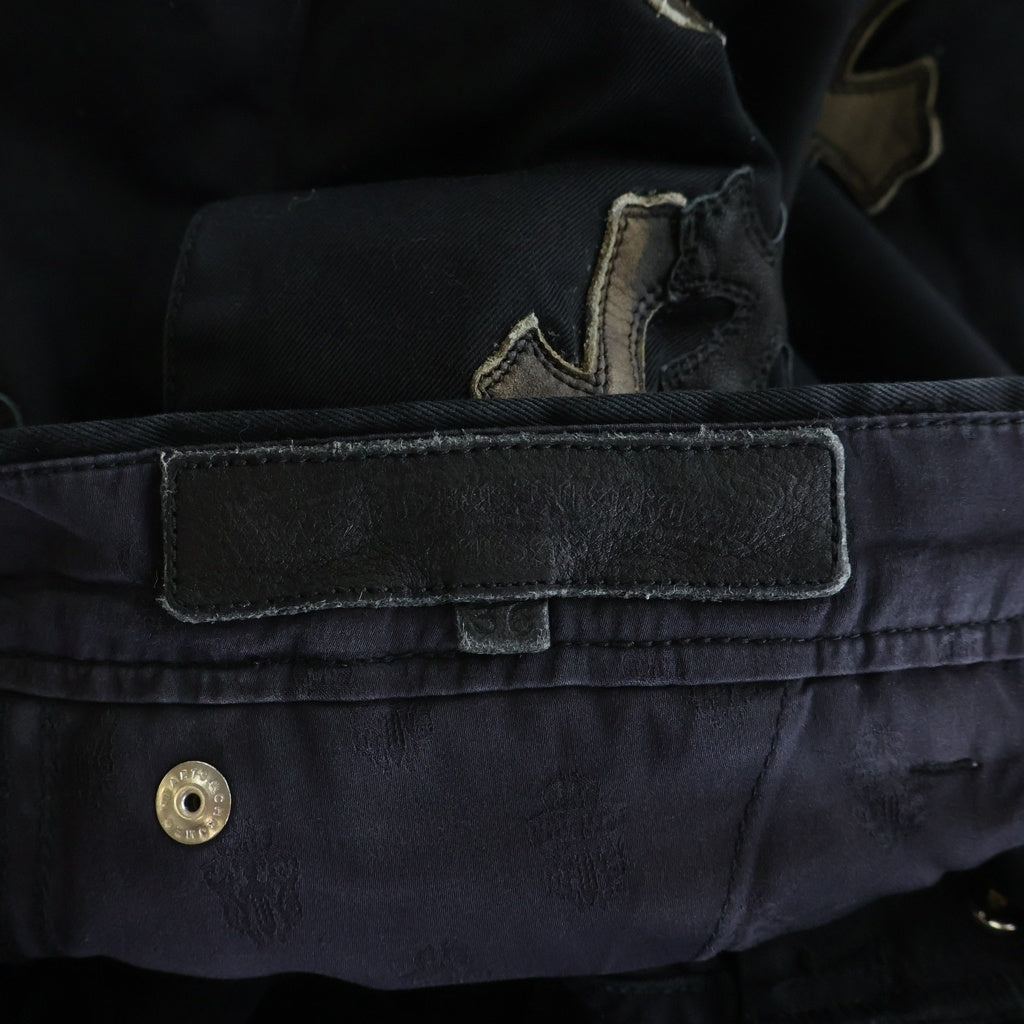 CHROME HEARTS(クロムハーツ) Cemetery Cross Patch Cotton Chino Pants セメタリー クロスパッチ コットンチノパンツ ブラック ‐