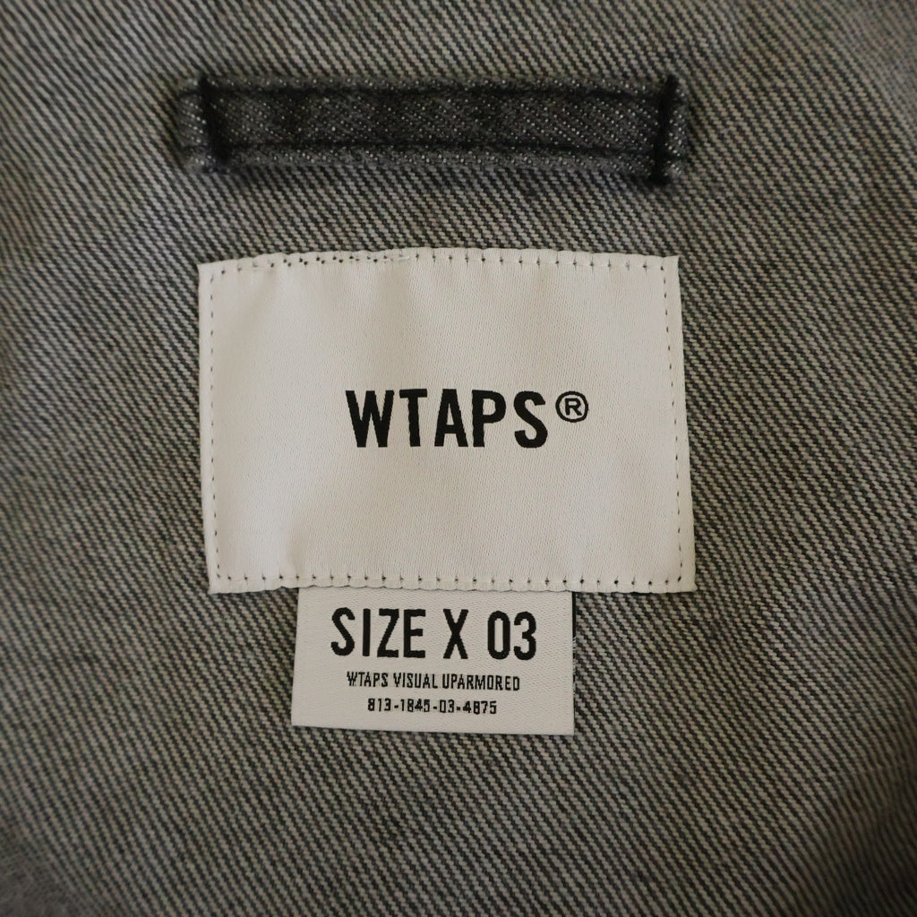 WTAPS(ダブルタップス) 26SS COTTON. DENIM フード付き デニムジャケット ブラック 261WVDT-JKM01