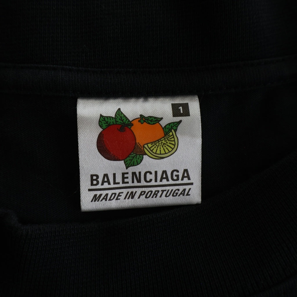 BALENCIAGA(バレンシアガ) DESTROY INSIDE OUT デストロイ インサイドアウト クルーネック半袖カットソー ブラック 720198 TQVP3