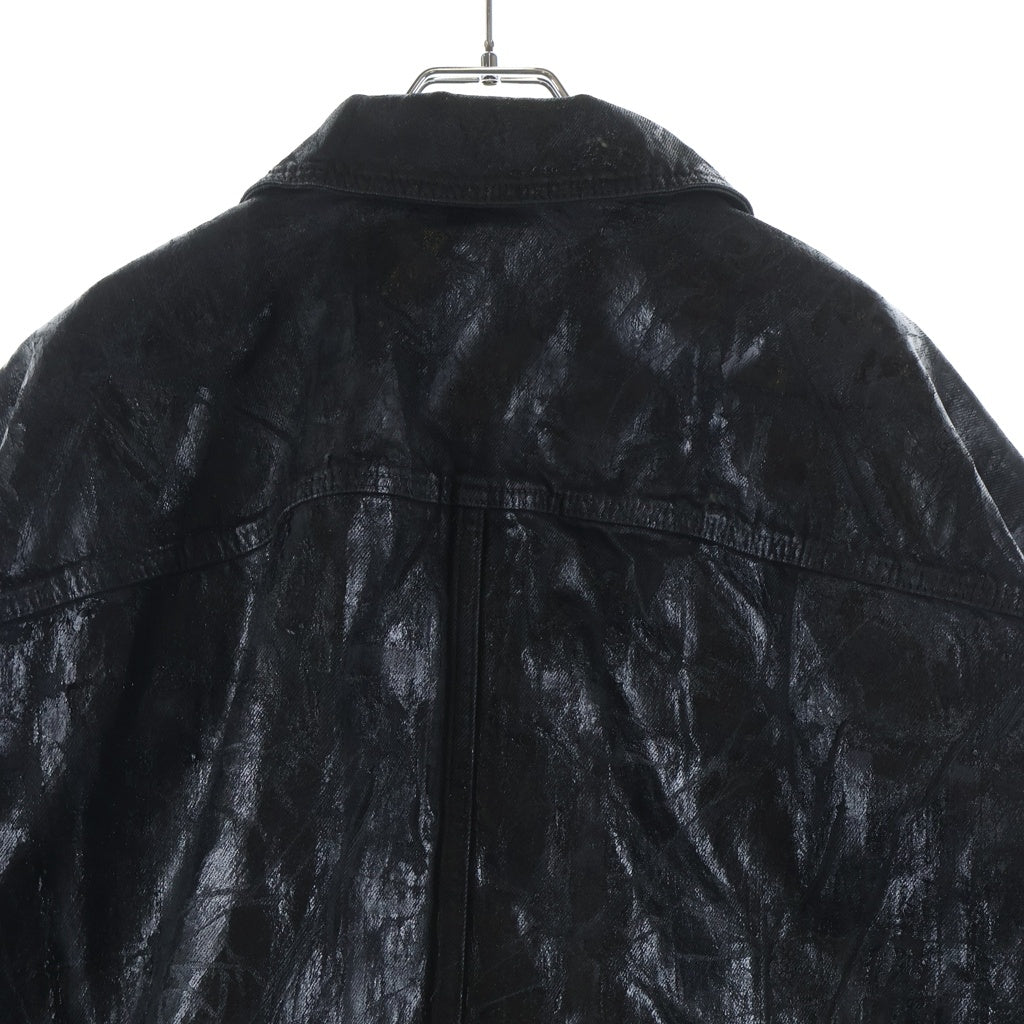 DRKSHDW(ダークシャドウ) 24AW LOOSE FIT CROPPED JACKET ルーズフィット クロップドコーティング デニムジャケット ブラック DU02D2763-BMC