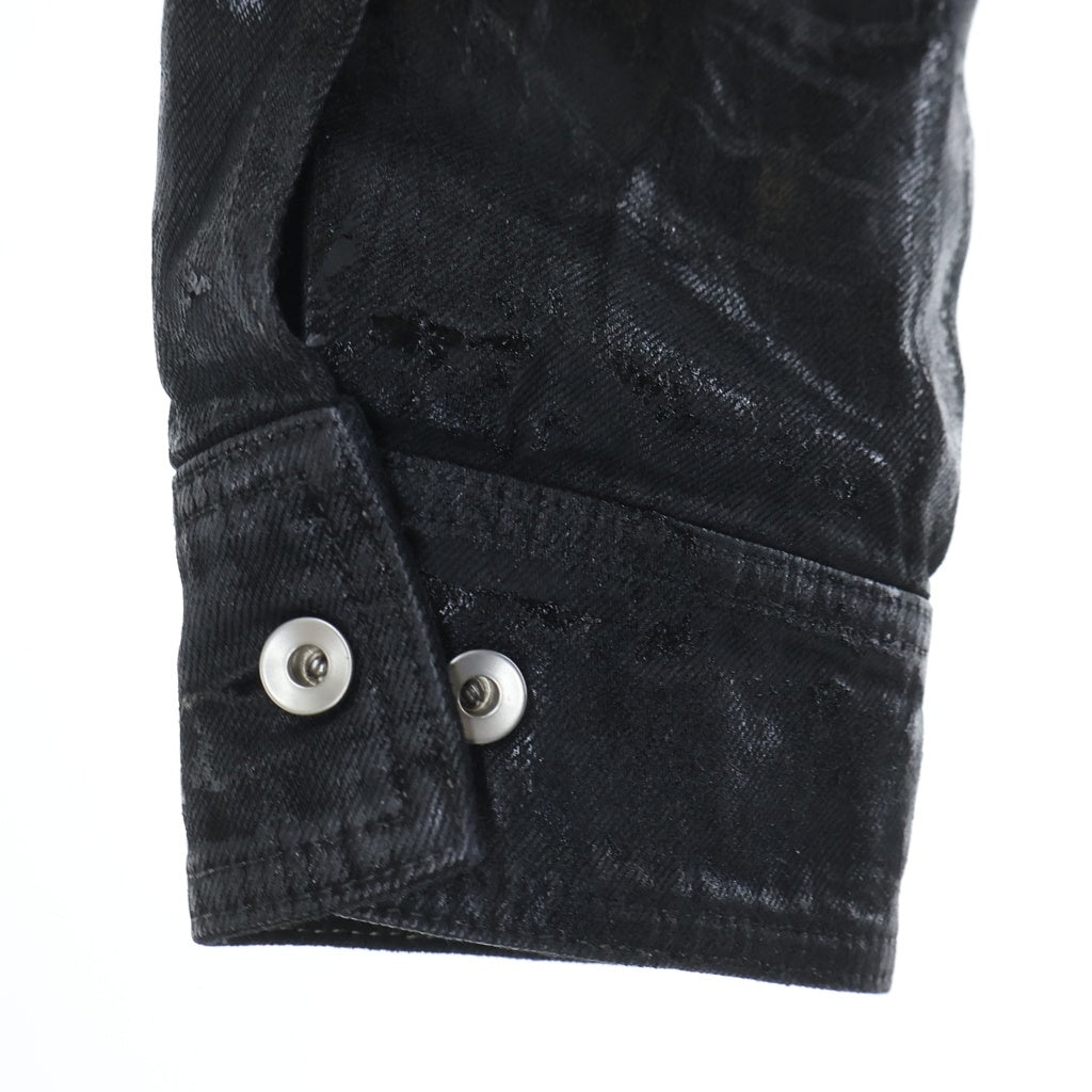 DRKSHDW(ダークシャドウ) 24AW LOOSE FIT CROPPED JACKET ルーズフィット クロップドコーティング デニムジャケット ブラック DU02D2763-BMC