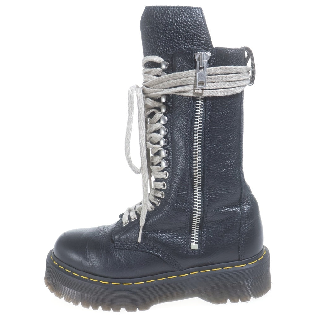 Rick Owens(リックオウエンス) ×Dr MARTENS 18 HOLE BOOTS ドクターマーチン 18ホール レースアップブーツ ブラック US9/27cm 1918RO