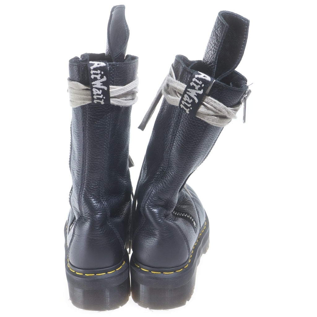 Rick Owens(リックオウエンス) ×Dr MARTENS 18 HOLE BOOTS ドクターマーチン 18ホール レースアップブーツ ブラック US9/27cm 1918RO