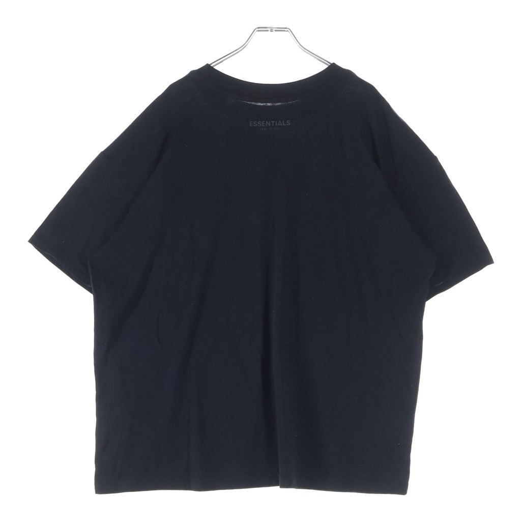 FEAR OF GOD ESSENTIALS(フィアオブゴッド エッセンシャルズ) バックロゴ プリント クルーネックオーバーサイズ Tシャツ カットソー ブラック ‐