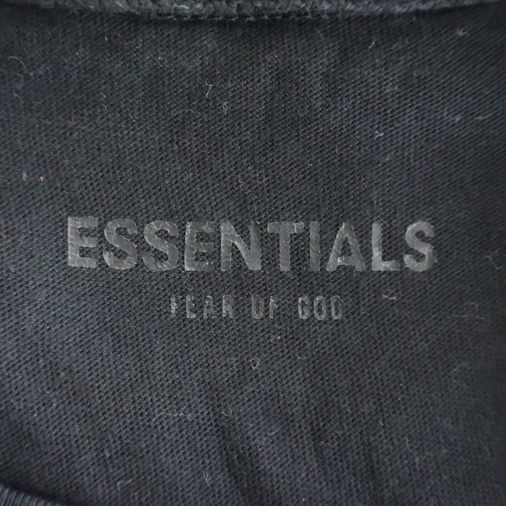 FEAR OF GOD ESSENTIALS(フィアオブゴッド エッセンシャルズ) バックロゴ プリント クルーネックオーバーサイズ Tシャツ カットソー ブラック ‐