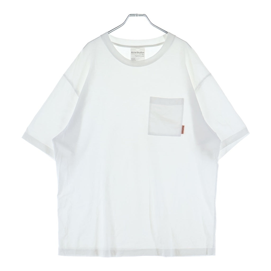 Acne Studios(アクネ ストゥディオズ) クルーネック オーバーサイズTシャツ カットソー ホワイト FN-MN-TSHI000242BL0214