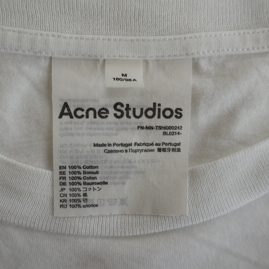 Acne Studios(アクネ ストゥディオズ) クルーネック オーバーサイズTシャツ カットソー ホワイト FN-MN-TSHI000242BL0214