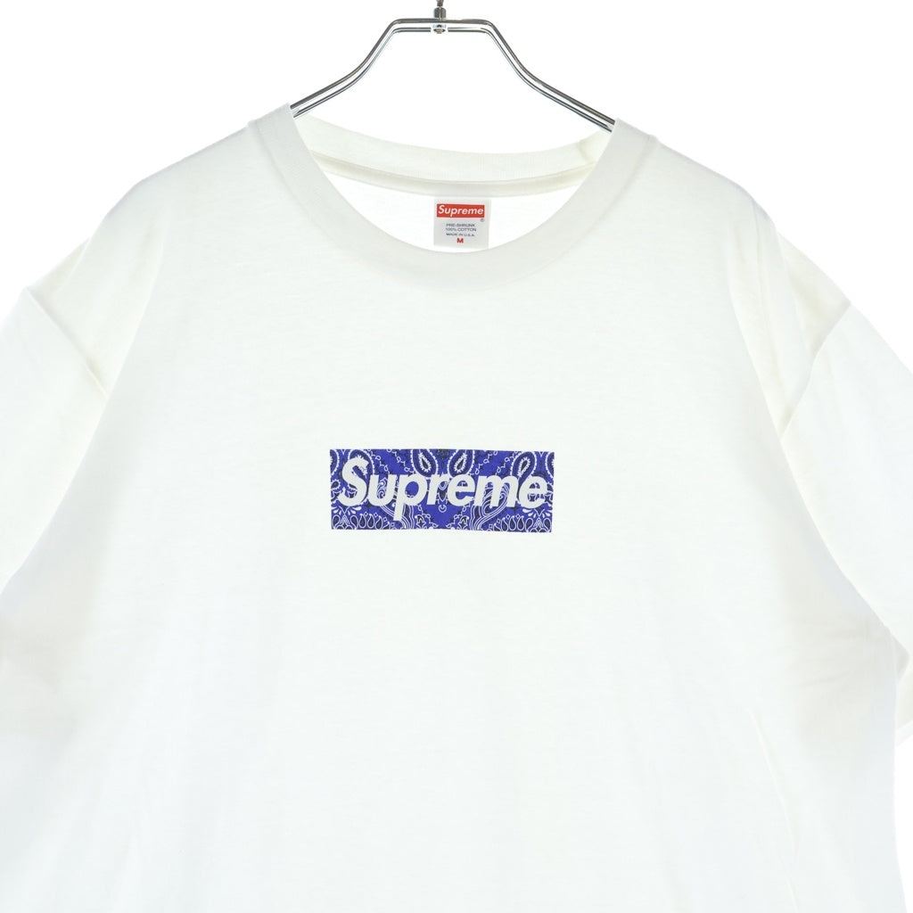 SUPREME(シュプリーム) 19AW Bandana Box Logo Tee バンダナ ボックスロゴ プリント クルーネック 半袖Tシャツ カットソー ホワイト