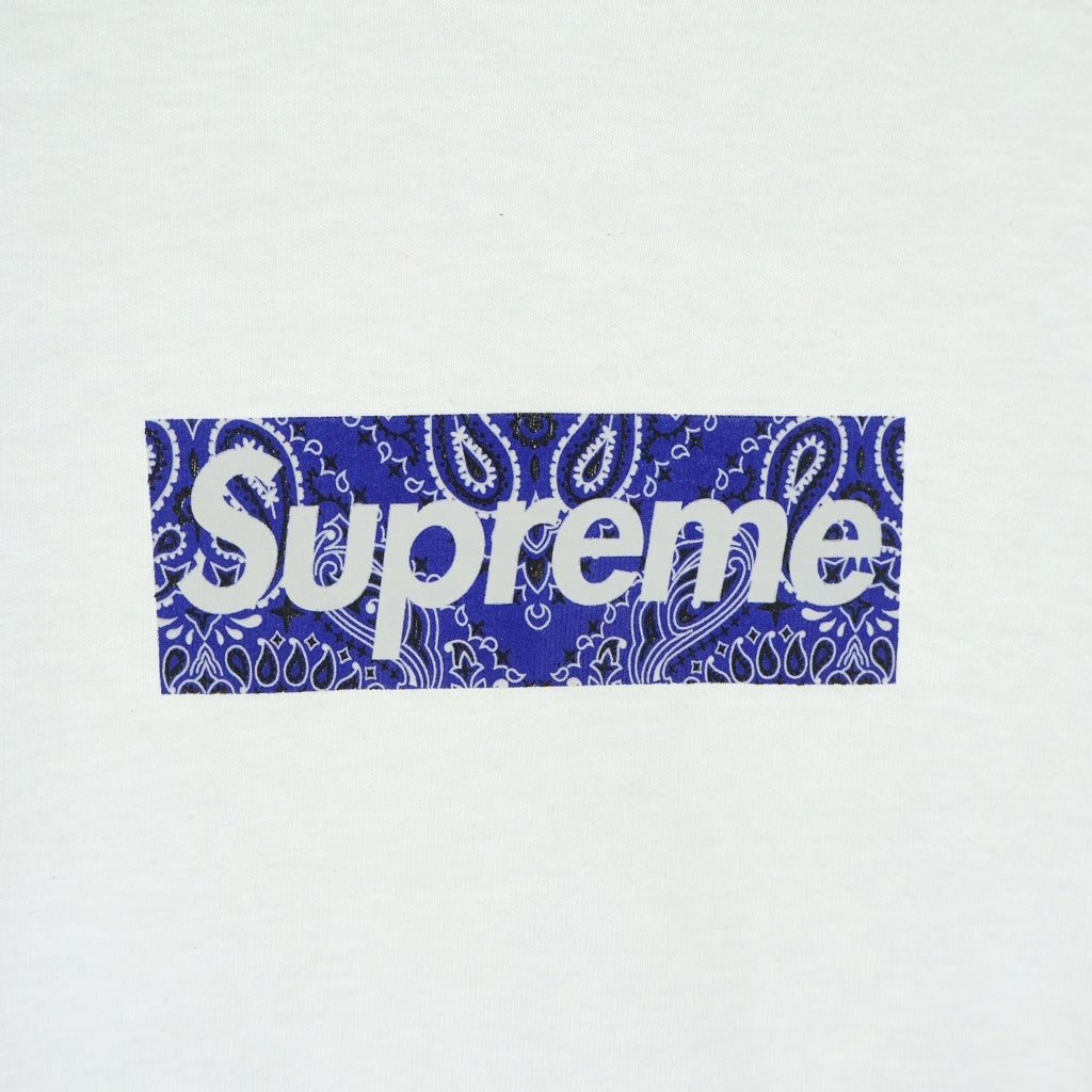SUPREME(シュプリーム) 19AW Bandana Box Logo Tee バンダナ ボックスロゴ プリント クルーネック 半袖Tシャツ カットソー ホワイト