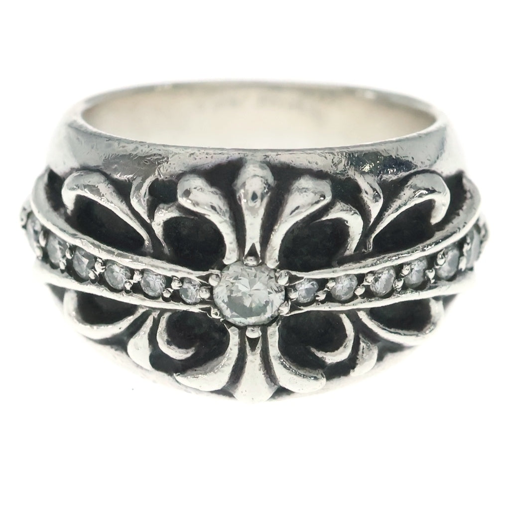 CHROME HEARTS(クロムハーツ) FLRL CRS フローラルクロス リング シルバー アフターダイヤ -