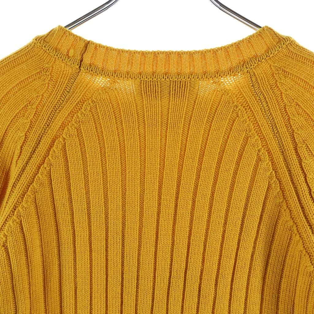 FENDI(フェンディ) フロントロゴデザイン ウールニット クルーネックセーター イエロー FZY451
