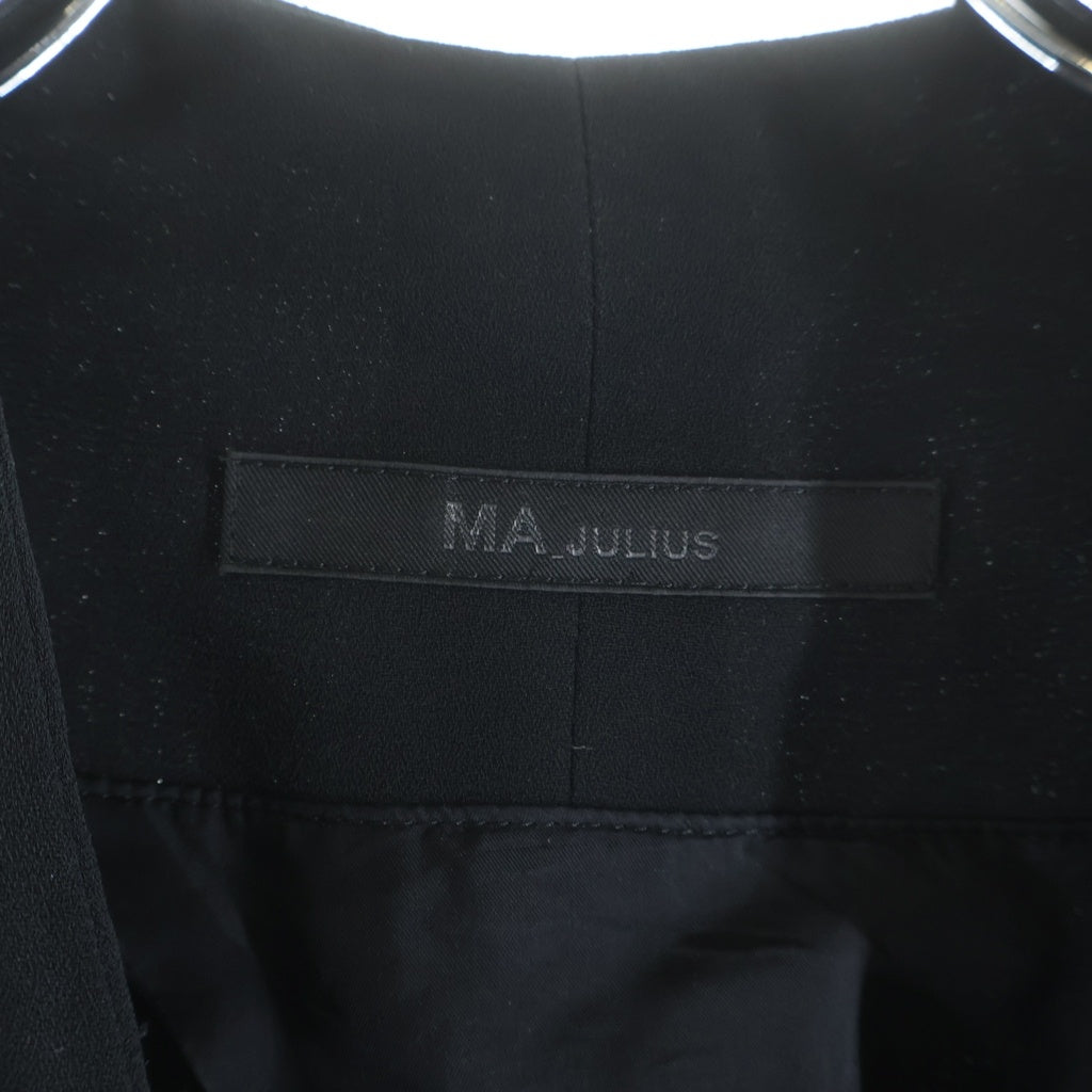 JULIUS(ユリウス) 13SS ジオメトリックテーラードジャケット 変形ジップジャケット ブラック