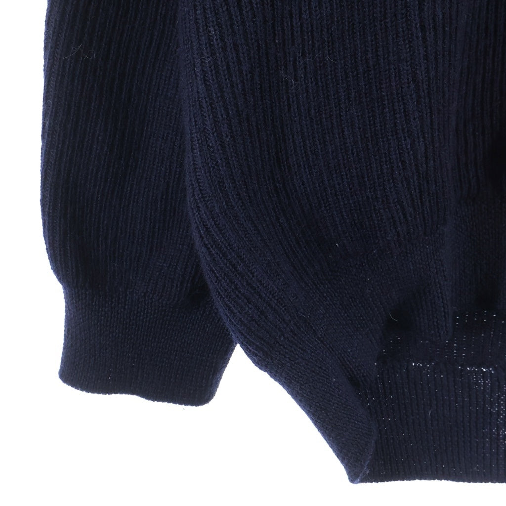 BALENCIAGA(バレンシアガ) エポレット付き クルーネックセーター ロゴ入りニット ネイビー 606897 T1554