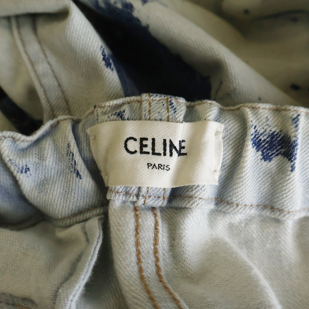 CELINE(セリーヌ) 21SS Bleach Jogger Denim Pants ブリーチ ジョガー デニムパンツ ホワイト/インディゴ 2N394651M