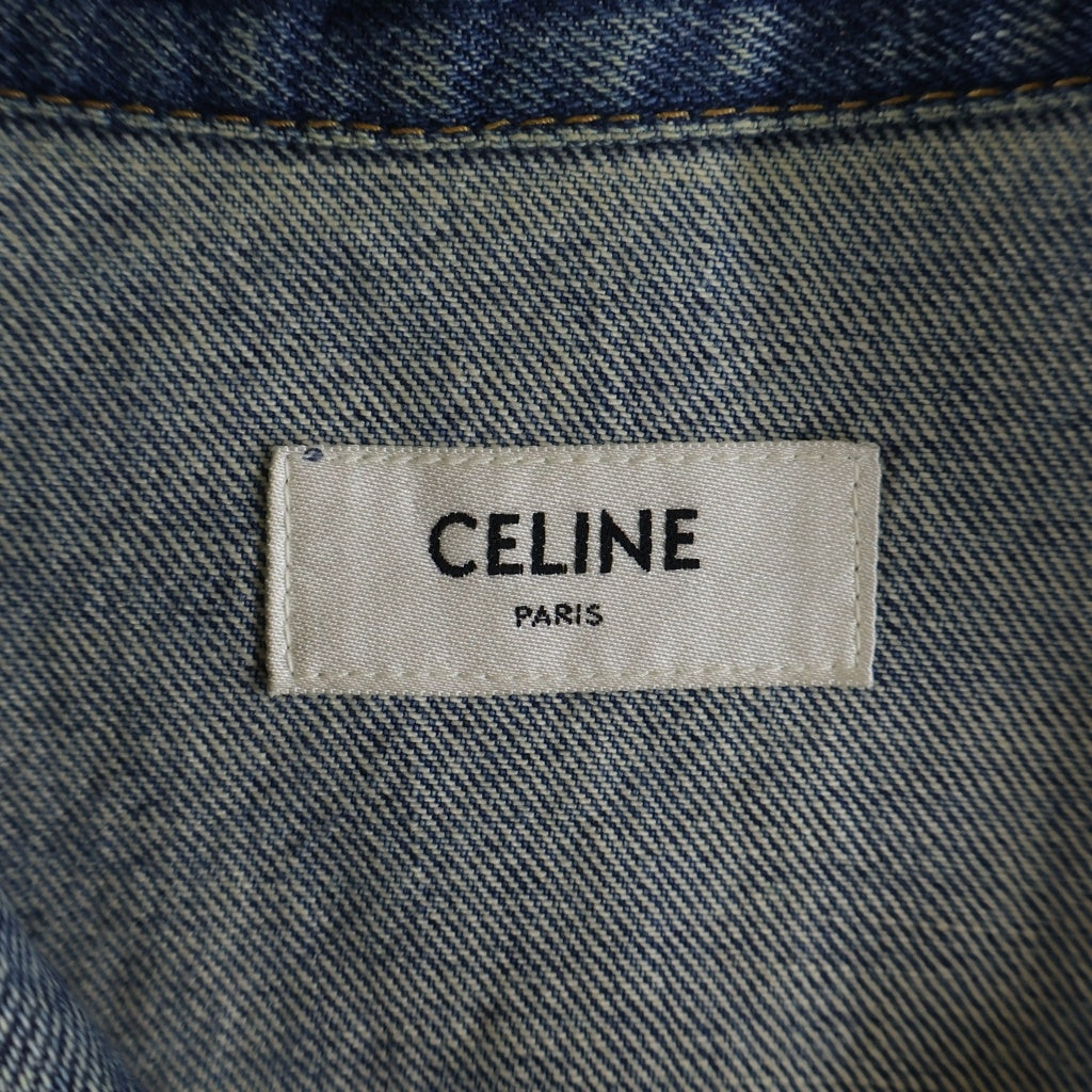 CELINE(セリーヌ) 21AW STRANGE スタッズデニムベスト 2Q3010790 インディゴ