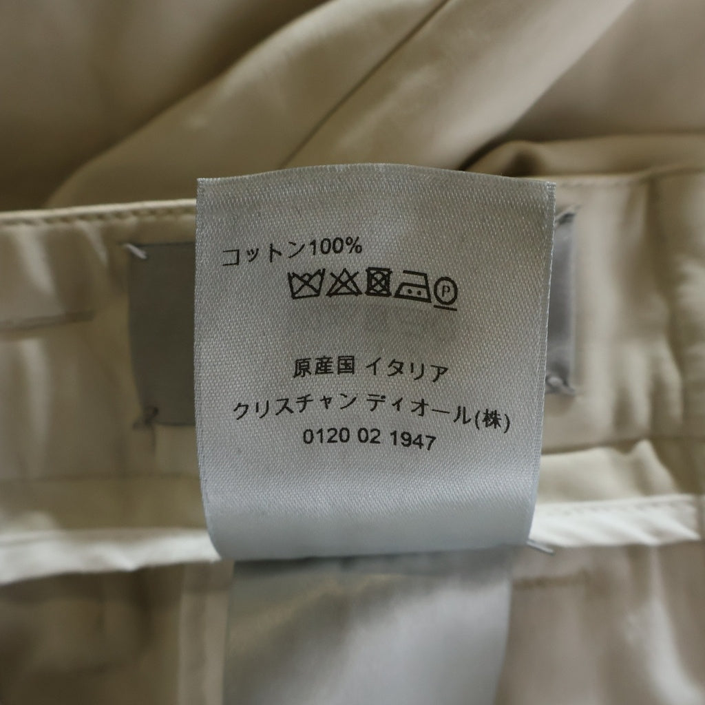 Christian Dior(クリスチャンディオール) 20SS ローラーコースターバックル フロントタック ロングパンツ ベージュ 023C130A4451