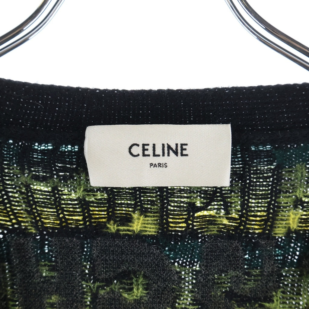 CELINE(セリーヌ) Oversized Sequin Embellished Wool Jacquard Cardigan オーバーサイズ スパンコール装飾 ウールジャカードカーディガン マルチ 2A82W515Q