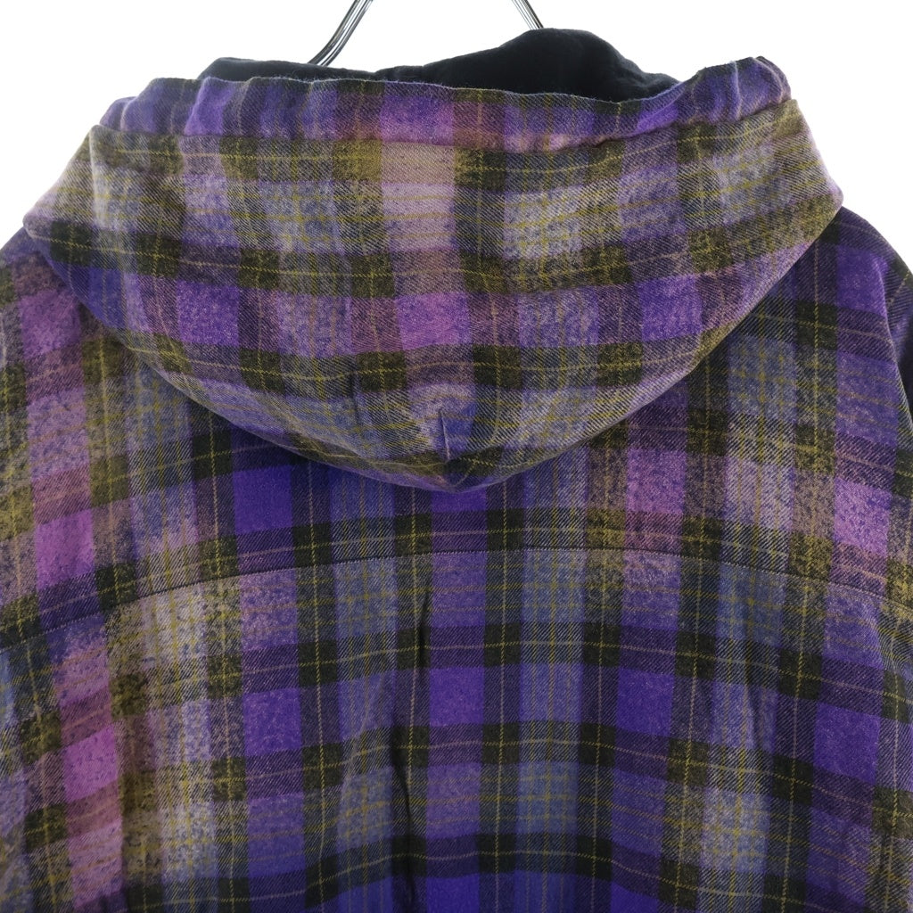 BALENCIAGA(バレンシアガ) Bleached Flannel Overshirt ブリーチド フランネル オーバー長袖シャツ パープル 699223 TMM09