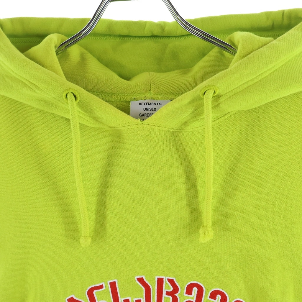 VETEMENTS(ヴェトモン) 19SS カートゥーンプリントスウェットプルオーバーパーカー オーバーサイズフーディ イエロー USS197010
