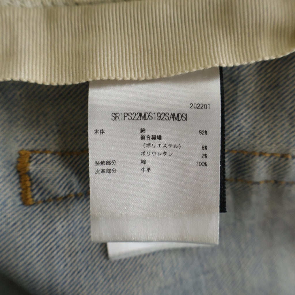 AMIRI(アミリ) ダメージ加工 スキニーデニムパンツ バンダナデザインデニムパンツ インディゴ SR1PS22MDS192SAMDSI