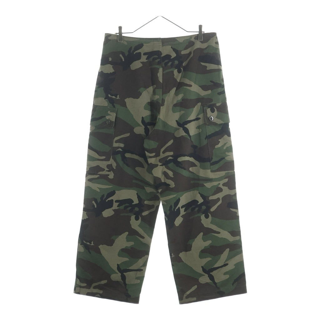 CELINE(セリーヌ) 21SS Loose Cargo Pants In Camouflage Cotton ルーズカーゴパンツ カモ柄ドローストリングカーゴパンツ グリーン 2Z133494M