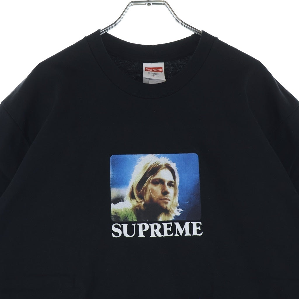 SUPREME(シュプリーム) 23SS Kurt Cobain S/S Tee フロントカートコバーンプリント クルーネック半袖カットソーTシャツ ブラック